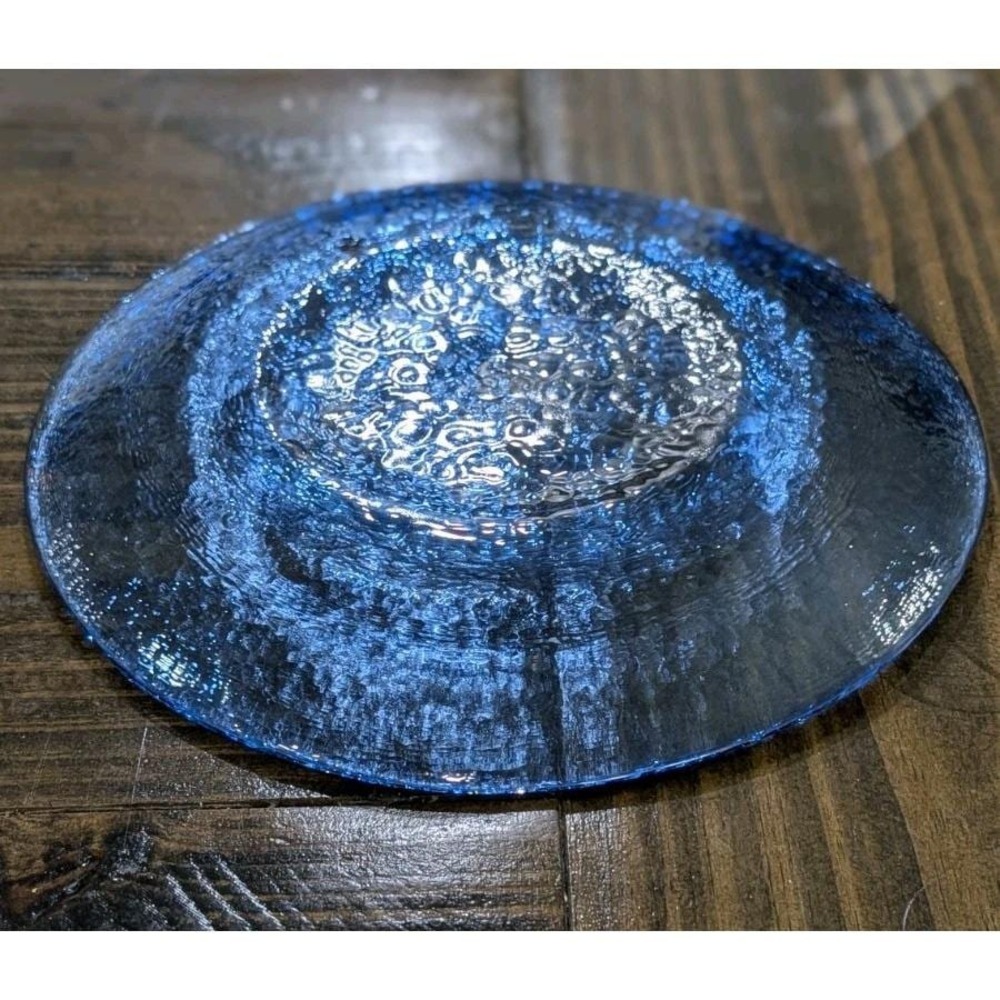 Fire and & Light Cobalt Blue Recycled Glass Dinner Plate 11" - Picture 3 of 7